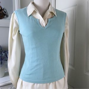 Vintage Workwear Knitted Pink Vest Sleeveless Top